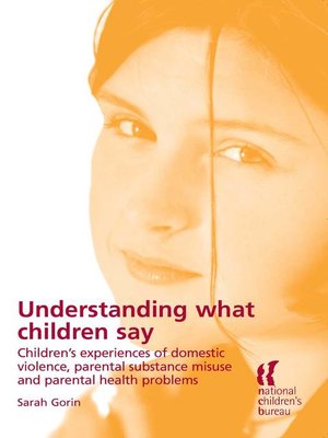 cover image of Understanding What Children Say